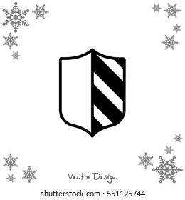 Web line icon. Shield.