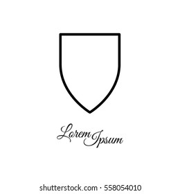 Web line icon. Shield.