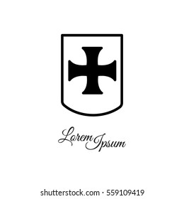 Web line icon. Shield.