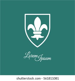 Web line icon. Shield.