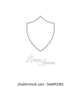 Web line icon. Shield.