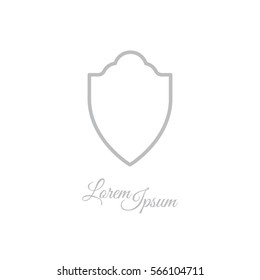 Web line icon. Shield.