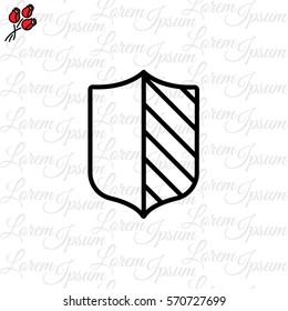 Web line icon. Shield.