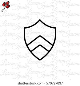 Web line icon. Shield.