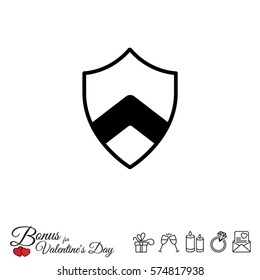Web line icon. Shield.