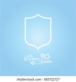 Web line icon. Shield.