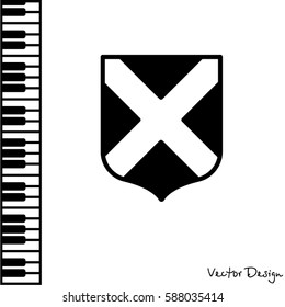Web line icon. Shield.