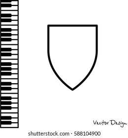 Web line icon. Shield.