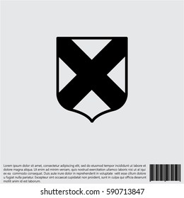 Web line icon. Shield.