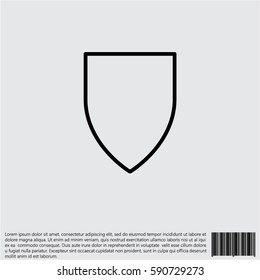 Web line icon. Shield.