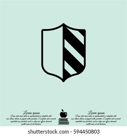Web line icon. Shield.