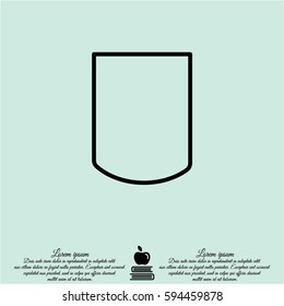 Web line icon. Shield.