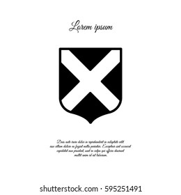 Web line icon. Shield.