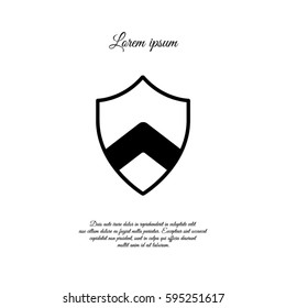Web line icon. Shield.