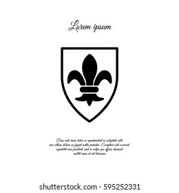 Web line icon. Shield.