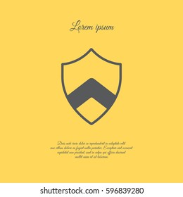 Web line icon. Shield.