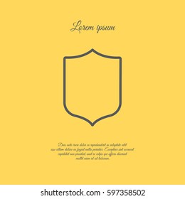 Web line icon. Shield.