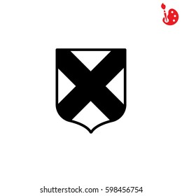 Web line icon. Shield.