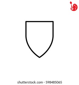 Web line icon. Shield.