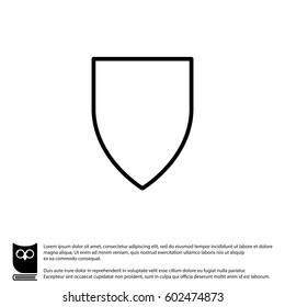 Web line icon. Shield.