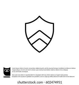 Web line icon. Shield.