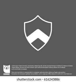 Web line icon. Shield.