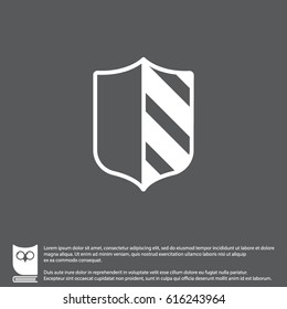Web line icon. Shield.
