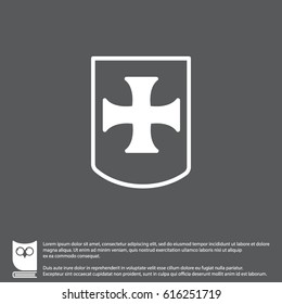 Web line icon. Shield.