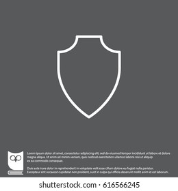 Web line icon. Shield.