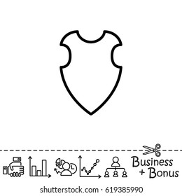 Web line icon. Shield.