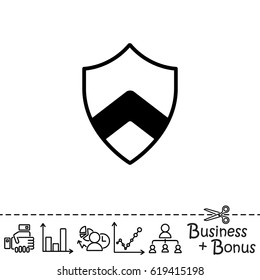Web line icon. Shield.