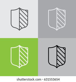 Web line icon. Shield.