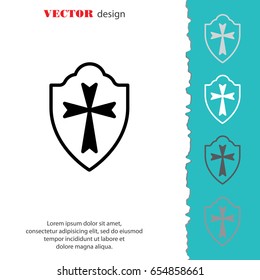 Web line icon. Shield.