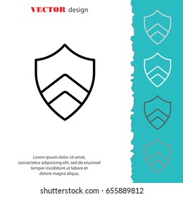 Web line icon. Shield.
