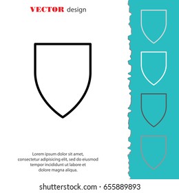 Web line icon. Shield.