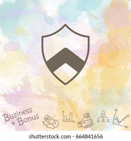 Web line icon. Shield.