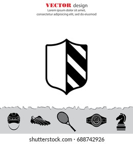 Web line icon. Shield.