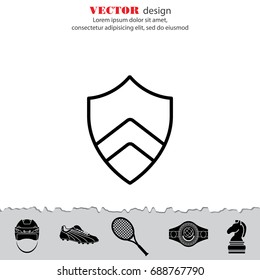 Web line icon. Shield.