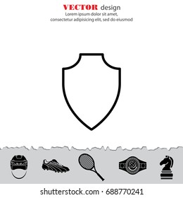 Web line icon. Shield.