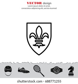 Web line icon. Shield.