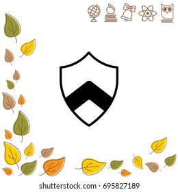 Web line icon. Shield.