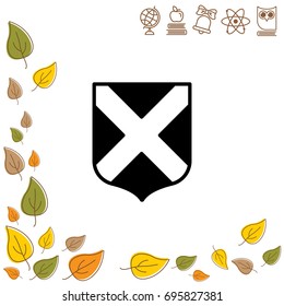 Web line icon. Shield.