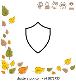 Web line icon. Shield.