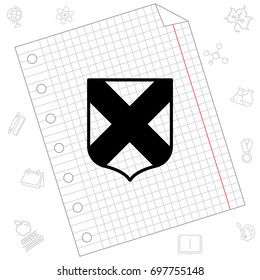 Web line icon. Shield.