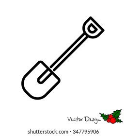 Web line icon. Shovel