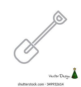 Web line icon. Shovel
