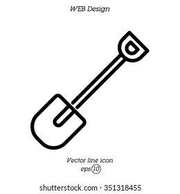 Web line icon. Shovel