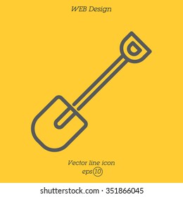 Web line icon. Shovel