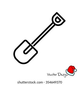 Web line icon. Shovel