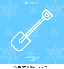 Web line icon. Shovel
